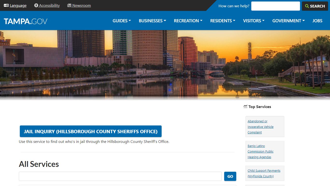 Jail Inquiry (Hillsborough County Sheriffs Office) | City of Tampa